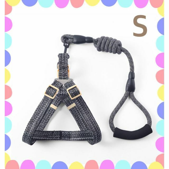 New!【S】ブラックワンちゃん用 ハーネス リード 首輪丈夫 安全安心設計‼︎ | フリマアプリ ラクマ