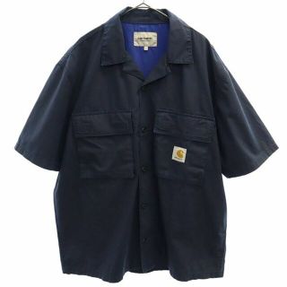 カーハート(carhartt)のカーハート 半袖 ワークシャツ L ネイビー carhartt オープンカラー メンズ 【中古】  【230610】(シャツ)