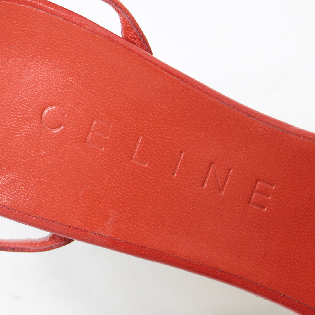 celine - CELINE セリーヌ サンダル シューズ 靴 レッド 36.5 ヒール