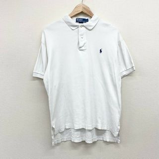 ラルフローレン(Ralph Lauren)のUS古着 ポロ ラルフローレン Polo by Ralph Lauren コットン ポロシャツ 半袖 ワンポイント ポニー 刺繍 サイズ：メンズ S ホワイト【中古】(ポロシャツ)