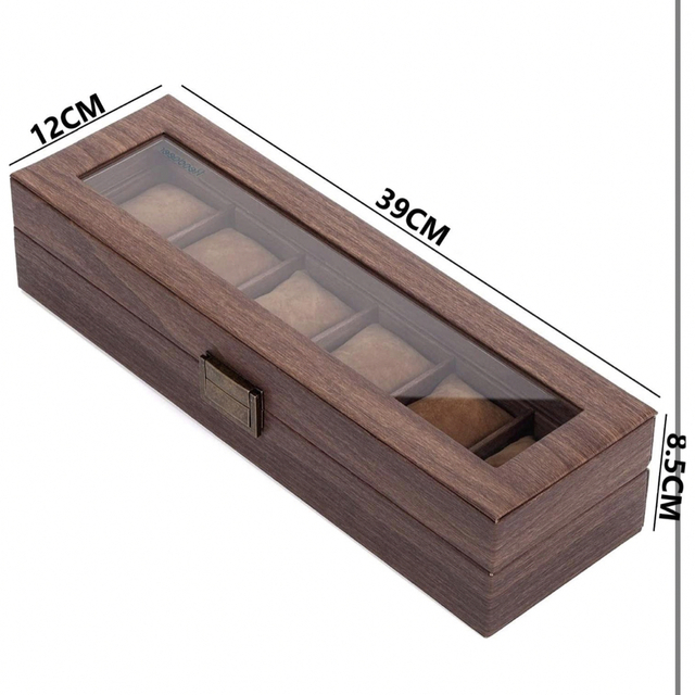 Reodoeer 木目PU 腕時計収納ケース 腕時計収納ボックス  6本用 メンズの時計(その他)の商品写真