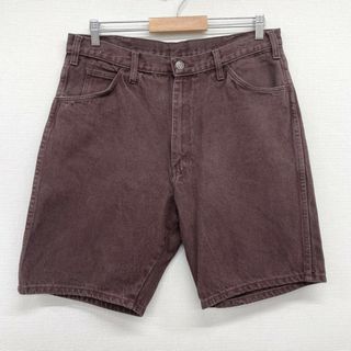 ディッキーズ(Dickies)のUS古着 ディッキーズ Dickies カラーデニム ショートパンツ ひざ丈 サイズ：W34 ブラウン 【中古】(スラックス/スーツパンツ)