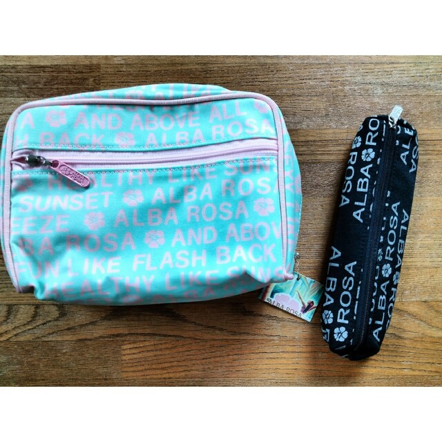 アルバローザ ロゴ 化粧ポーチ 筆箱ペンケース2点セット　ALBA ROSA レディースのバッグ(その他)の商品写真
