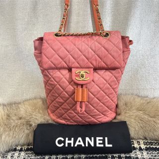 シャネル(CHANEL)の美品★CHANEL マトラッセ★デニム　トップチェーン　バッグパック　リュック(バッグパック/リュック)