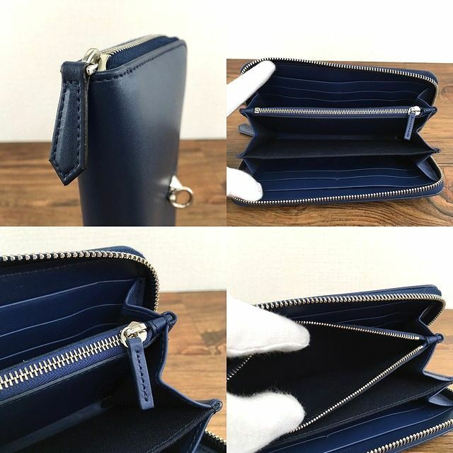 未使用品 FENDI ジップウォレット 8M0299 ネイビー 355