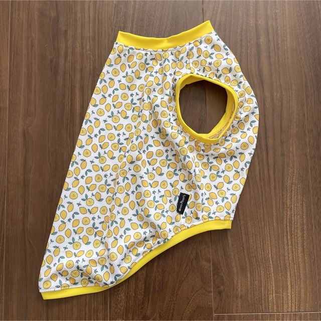 中型犬服（２Mサイズ）レモン（cool） ハンドメイドのペット(ペット服/アクセサリー)の商品写真