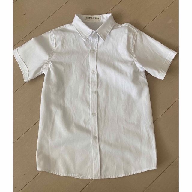 半袖白シャツ150〜160cm キッズ/ベビー/マタニティのキッズ服男の子用(90cm~)(ブラウス)の商品写真