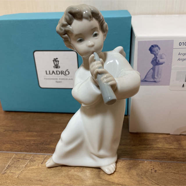 LLADRO リヤドロ 4540 天使とフルート 笛を吹く天使インテリア/住まい