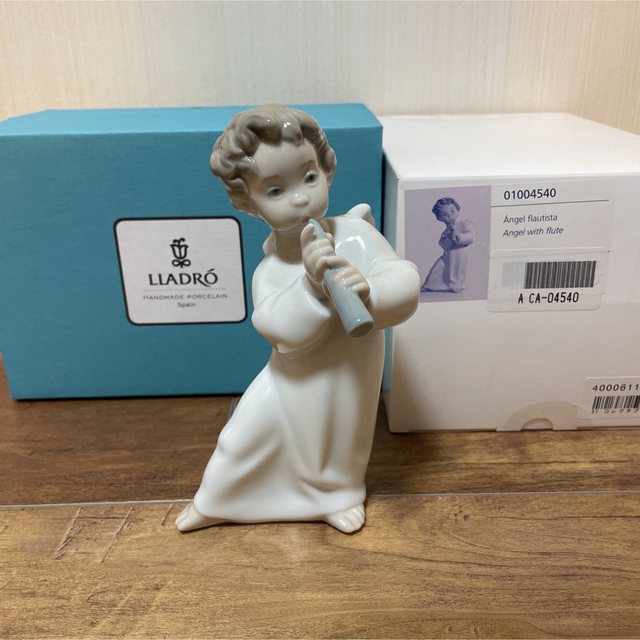 LLADRO リヤドロ 4540 天使とフルート 笛を吹く天使