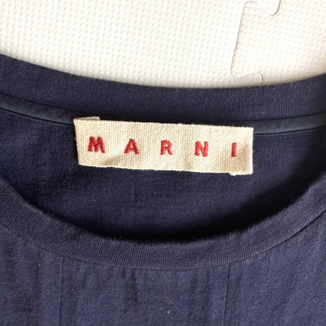 Marni(マルニ)の★マルニ★MARNI★フリルワンピース★ネイビー★38★Mサイズ レディースのワンピース(ひざ丈ワンピース)の商品写真