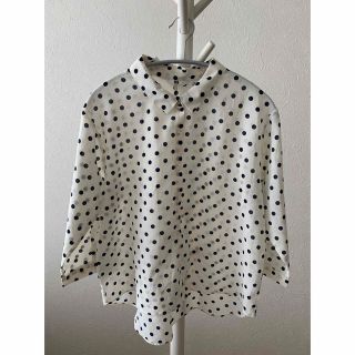 ユニクロ(UNIQLO)のUNIQLO ドット柄シアーシャツ(シャツ/ブラウス(長袖/七分))