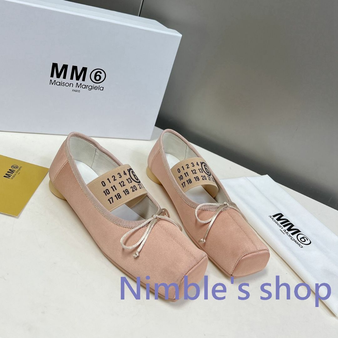 新品 Maison Margiela サテン タビ バレエシューズ ピンク