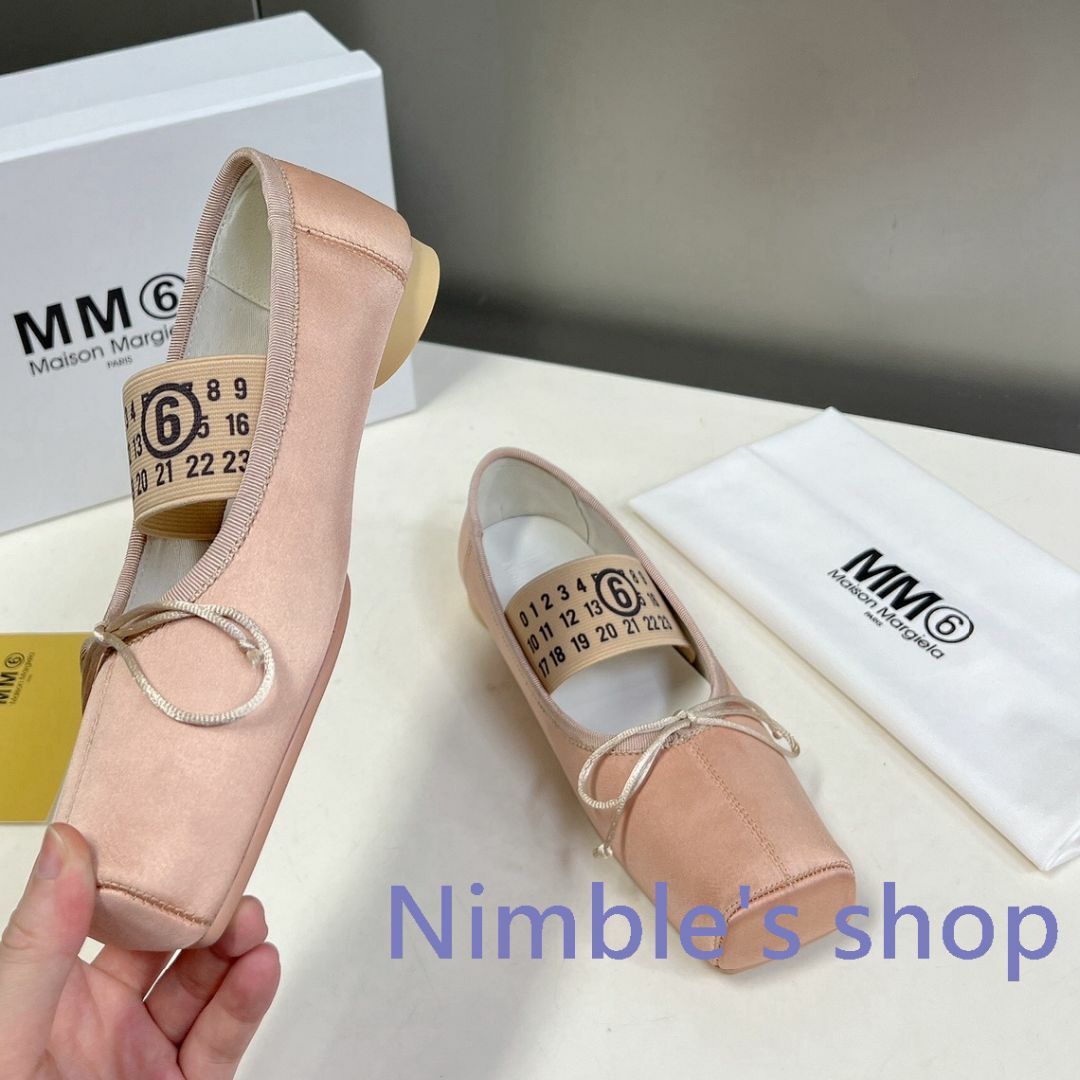 新品 Maison Margiela サテン タビ バレエシューズ ピンク