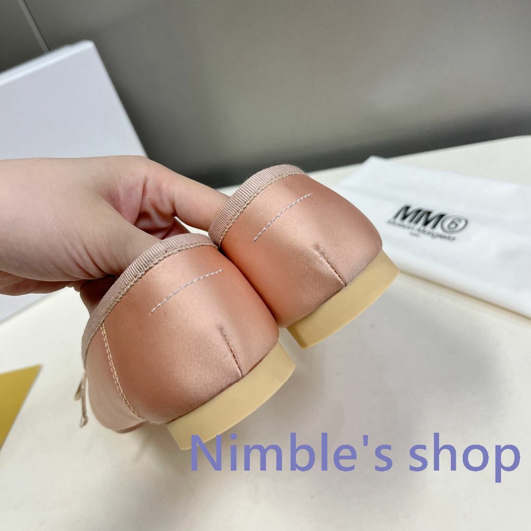 新品 Maison Margiela サテン タビ バレエシューズ ピンク