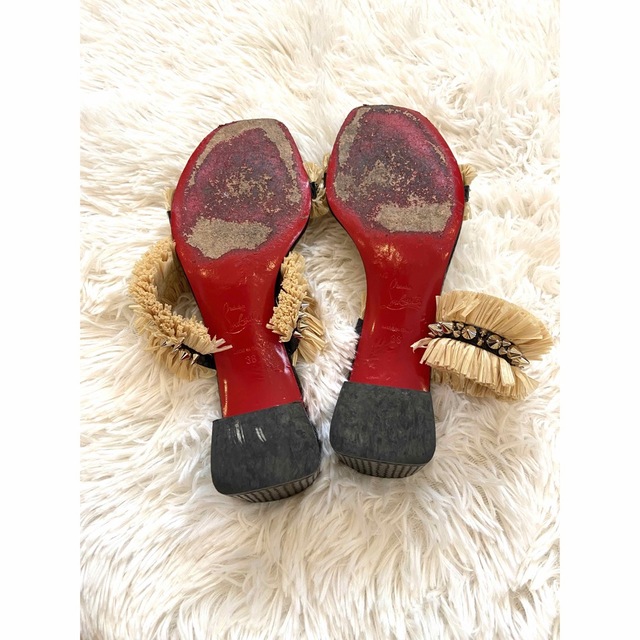 Christian Louboutin(クリスチャンルブタン)のルブタン　ラフィア　ヒール レディースの靴/シューズ(サンダル)の商品写真