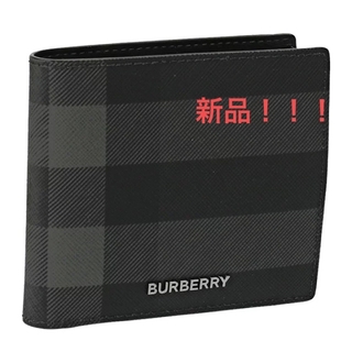 バーバリー(BURBERRY)のバーバリー　メンズ財布　チャコール　新品(折り財布)
