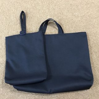 レッスンバッグ　上履き入れ　濃紺　お受験　無地　セット(バッグ/レッスンバッグ)