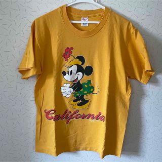 ディズニー(Disney)のミニーちゃん　Tシャツ　イエロー(Tシャツ(半袖/袖なし))