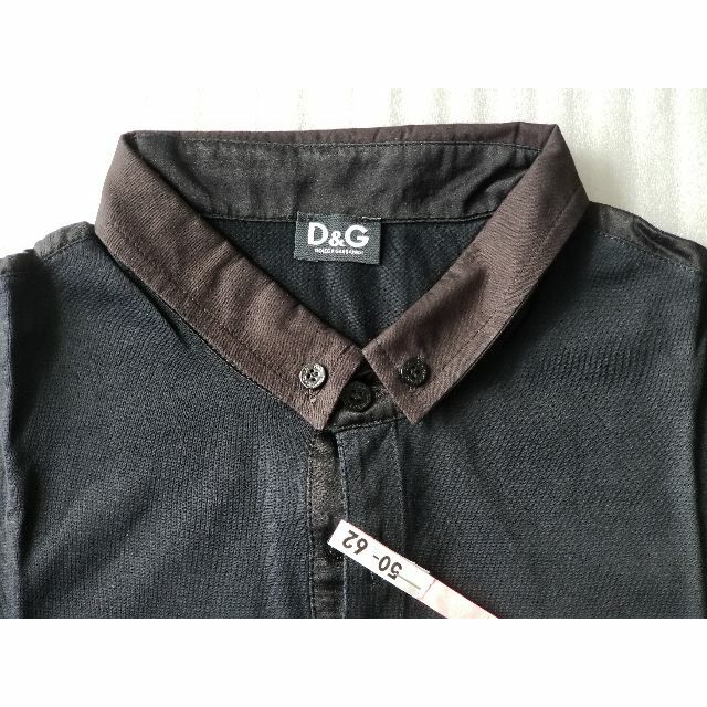 D&Gドルチェ＆ガッバーナ半袖ポロLショートカラー黒クリーニング済