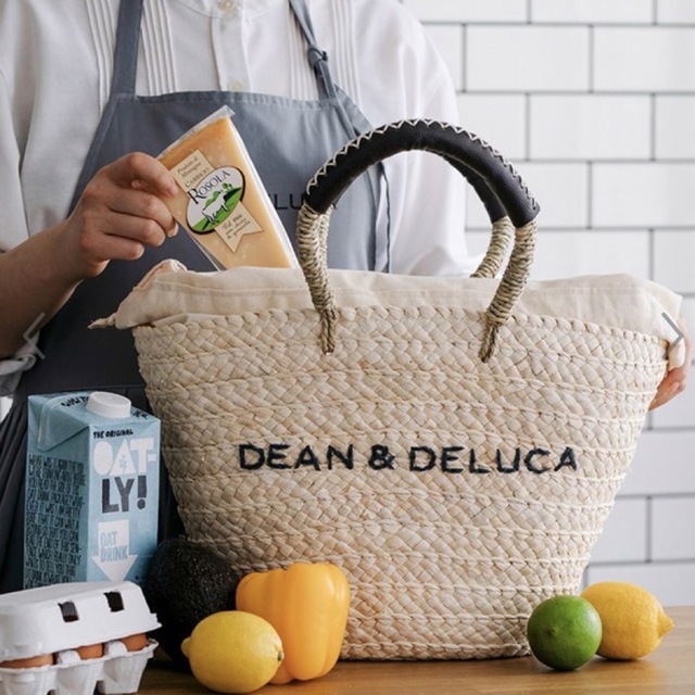 DEAN＆DELUCA × BEAMS COUTURE 保冷 カゴバッグ大かごバッグ/ストローバッグ