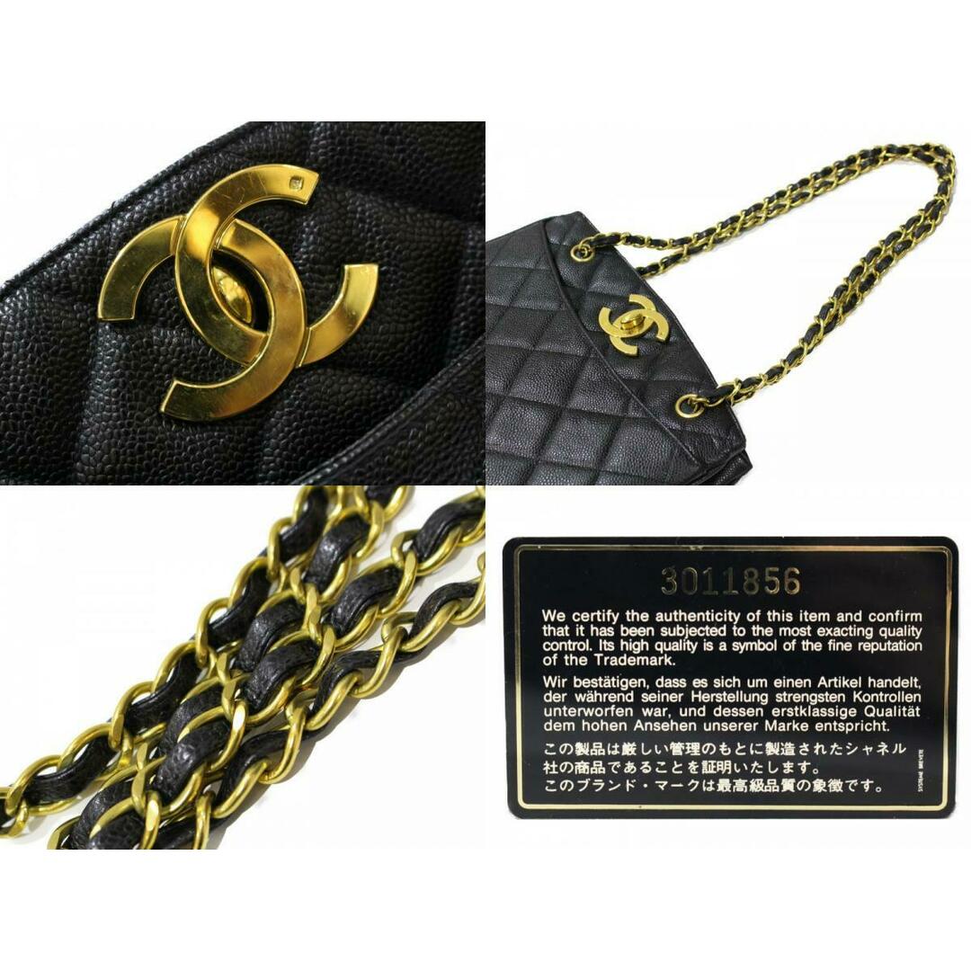 【ギャラあり】CHANEL　シャネル　チェーントートバッグ　ココマーク　キャビアスキン　ブラック　ゴールド金具　レディース　ギフト　プレゼント包装可松前R56号店