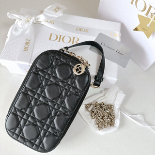 クリスチャンディオール(Christian Dior)の【最終値下げ】DIOR フォンホルダー ブラック スマホケース(iPhoneケース)
