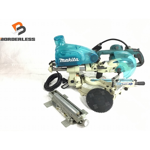 ☆品☆makita マキタ 190mm スライドマルノコ LS0716F ライト付 切断機 木材加工 ミニ補助ローラーDX A-11259 70148