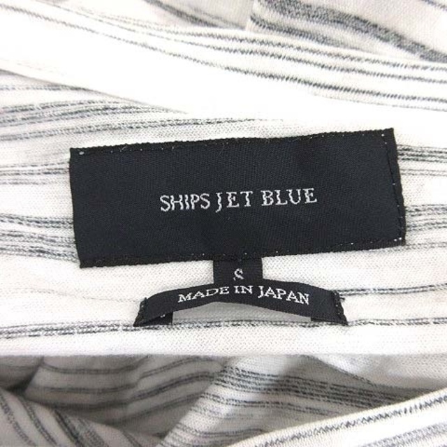 SHIPS JET BLUE(シップスジェットブルー)のシップスジェットブルー Tシャツ カットソー 半袖 Vネック ボーダー S 白 メンズのトップス(Tシャツ/カットソー(半袖/袖なし))の商品写真
