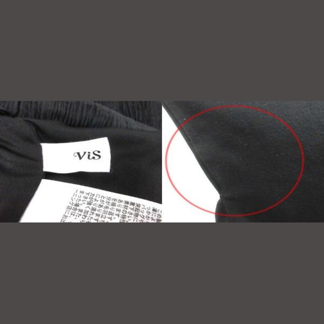 ViS(ヴィス)のViS パンツ オールインワン サロペット ハーフジップ 半袖 S 黒 ブラック レディースのパンツ(サロペット/オーバーオール)の商品写真