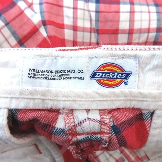 Dickies(ディッキーズ)のディッキーズ クロップドパンツ テーパード チェック 36 赤 レッド メンズのパンツ(スラックス)の商品写真