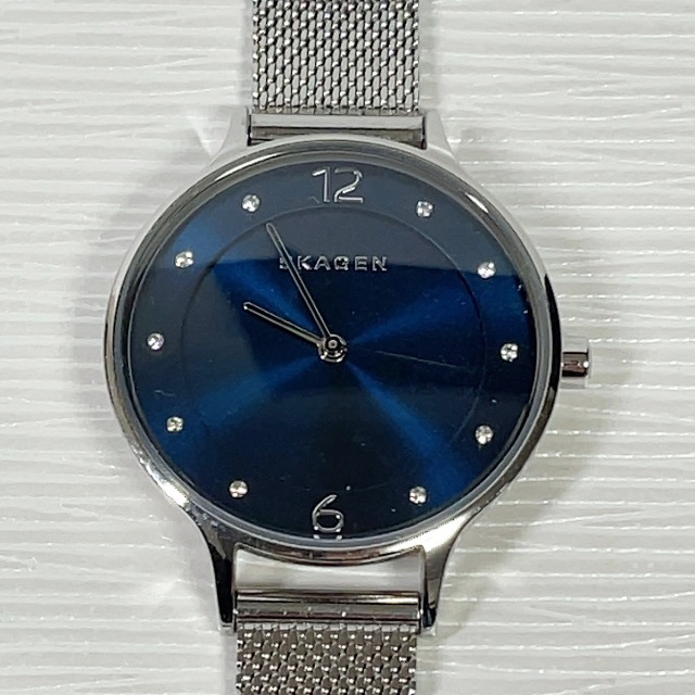 SKAGEN(スカーゲン)のSKAGEN スカーゲン 腕時計 シルバー文字盤 ブルー レディースのファッション小物(腕時計)の商品写真