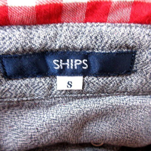 SHIPS(シップス)のシップス SHIPS シャツ ブラウス 半袖 ギンガムチェック S 赤 レディースのトップス(シャツ/ブラウス(半袖/袖なし))の商品写真