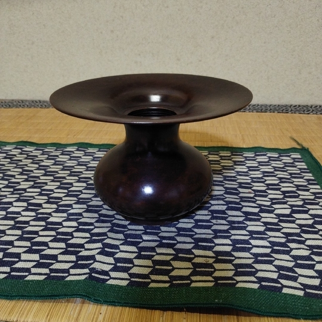 華道池坊 唐金花器御殿瓶小斑朱 | www.gurugestion.com.ar
