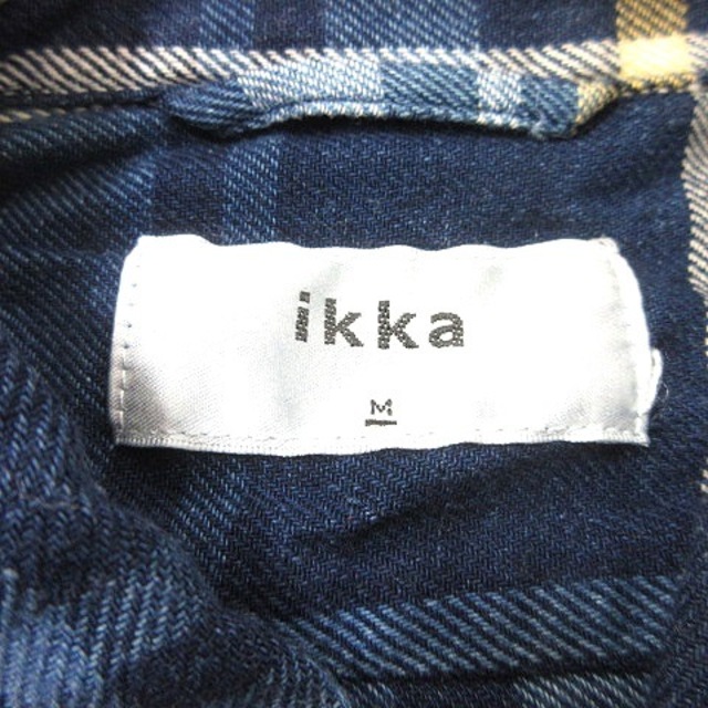 ikka(イッカ)のイッカ ikka ボタンダウンシャツ チェック 長袖 M 紺 ネイビー /MN メンズのトップス(シャツ)の商品写真