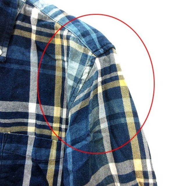 ikka(イッカ)のイッカ ikka ボタンダウンシャツ チェック 長袖 M 紺 ネイビー /MN メンズのトップス(シャツ)の商品写真