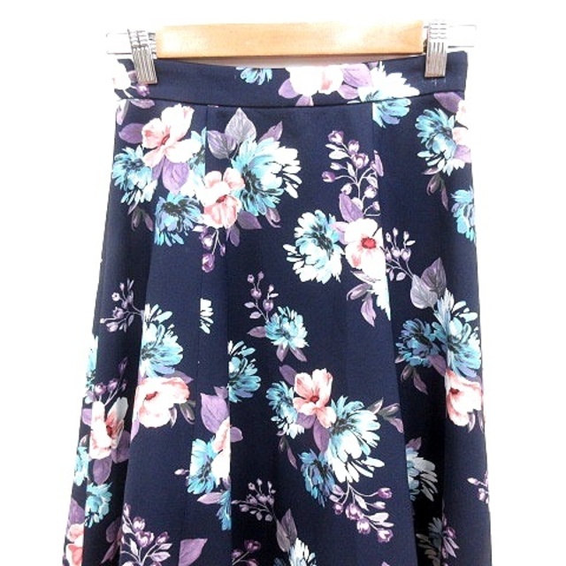 Rirandture(リランドチュール)のリランドチュール スカート フレア ロング 花柄 0 紺 ネイビー /RT レディースのスカート(ロングスカート)の商品写真