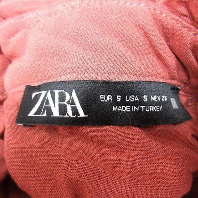 ZARA(ザラ)のザラ ZARA カットソー ハイネック 長袖 S レッドブラウン /RT レディースのトップス(シャツ/ブラウス(長袖/七分))の商品写真