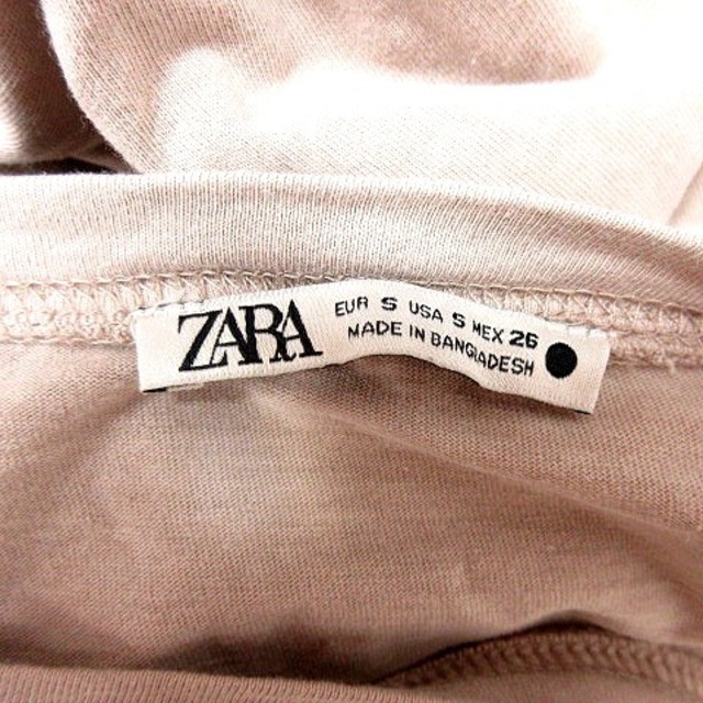 ZARA(ザラ)のザラ ZARA カットソー Uネック 七分袖 S ベージュ /RT レディースのトップス(その他)の商品写真