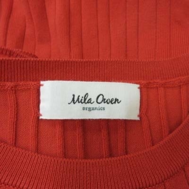 Mila Owen(ミラオーウェン)のミラオーウェン カットソー リブ 半袖 0 赤 レッド /YI レディースのトップス(カットソー(半袖/袖なし))の商品写真
