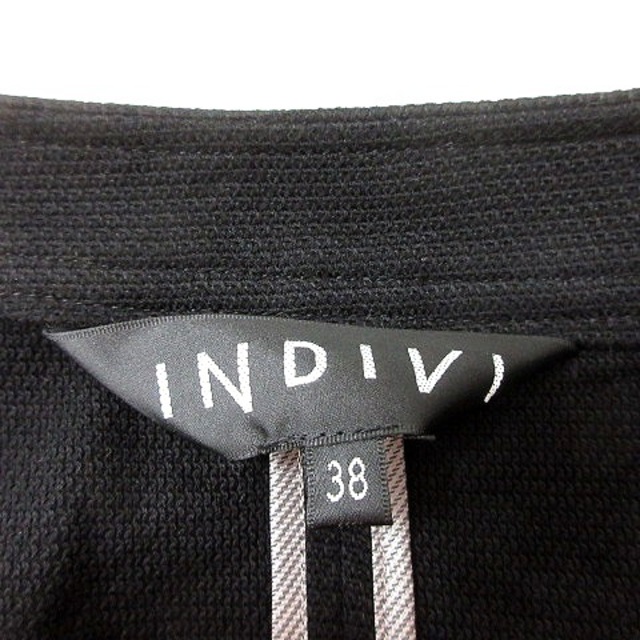 INDIVI(インディヴィ)のインディヴィ INDIVI カーディガン ジップアップ 38 黒 ブラック レディースのトップス(カーディガン)の商品写真
