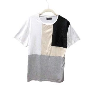 ZARA MAN Tシャツ カットソー 切替 半袖 M マルチカラー /YK(Tシャツ/カットソー(半袖/袖なし))