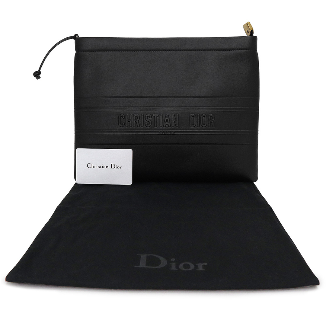 Christian Dior  クラッチバッグ　セカンドバッグ　ブラック　レザー