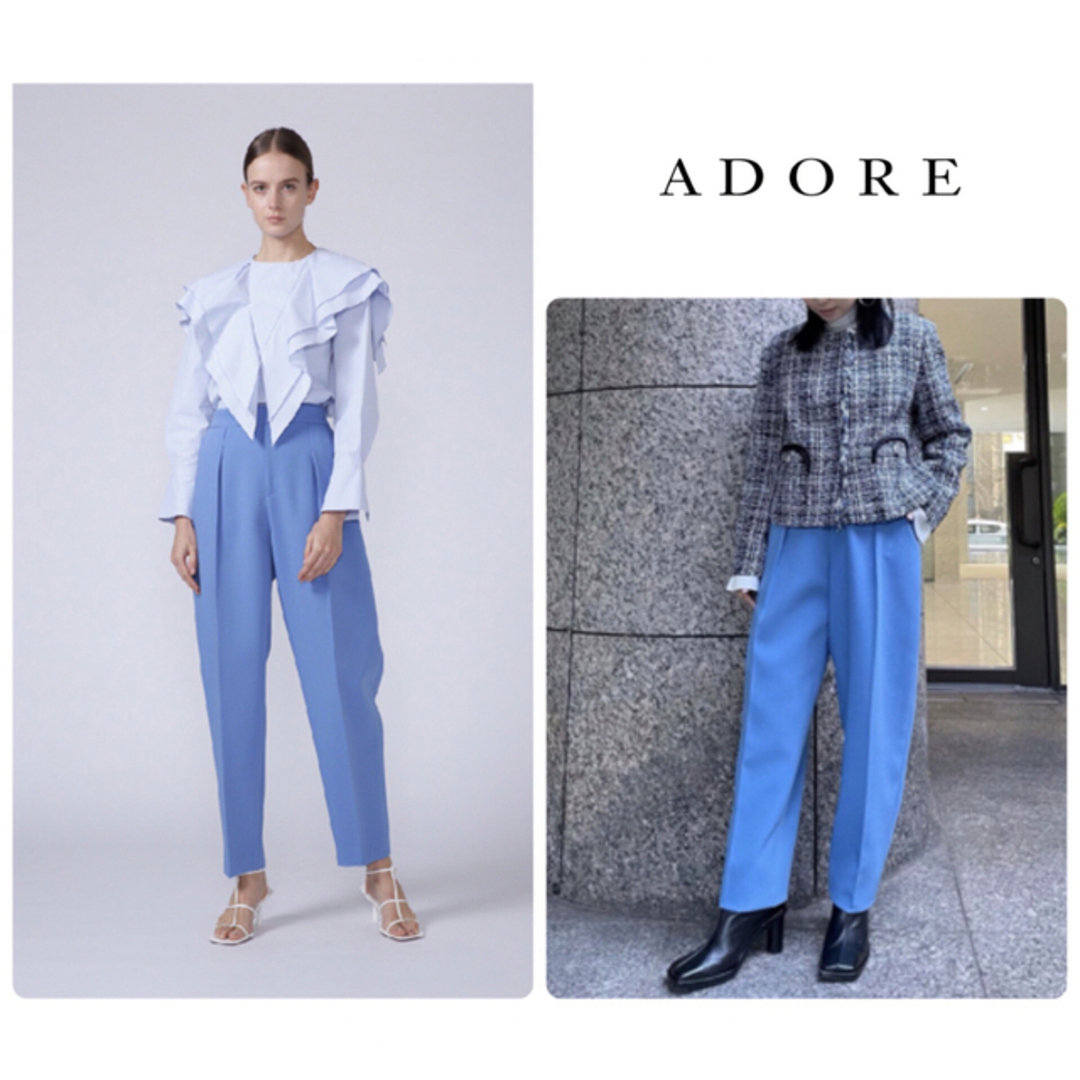 ADORE(アドーア)の2023SS◆アドーアADORE◆ミドルジョーゼットパンツ◆ブルー36 レディースのパンツ(その他)の商品写真