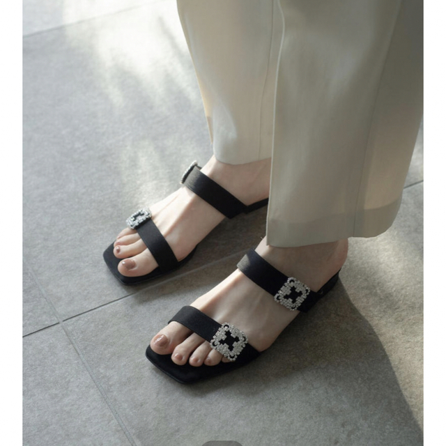 OHGA オオガ　BIJOU SANDAL ビジューサンダル　M 1