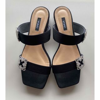 OHGA オオガ　BIJOU SANDAL ビジューサンダル　M