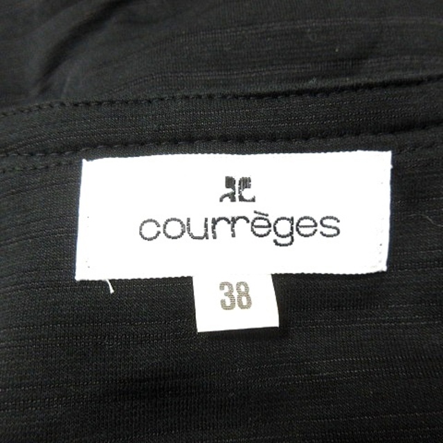 Courreges(クレージュ)のクレージュ アンサンブル カーディガン フリル カットソー 長袖 38 黒 レディースのトップス(アンサンブル)の商品写真