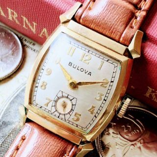 ブローバ(Bulova)の#2606【シックでお洒落】メンズ 腕時計 ブローバ  金張り 動作品  手巻き(腕時計(アナログ))