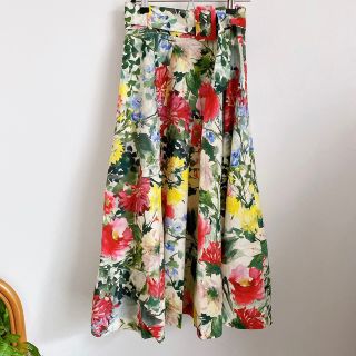 ザラ(ZARA)のZARA  ザラ　花柄　 ロングスカート　スカート (ロングスカート)