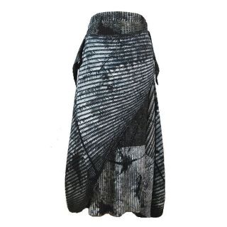 イッセイミヤケ(ISSEY MIYAKE)の16SS ISSEY MIYAKE 変形スカート ラップ プリーツ ボタニカル柄(ひざ丈スカート)