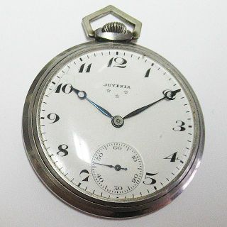 アンティーク:JUVENIA(ジュベニア)巻き上げヒゲ採用手巻き懐中時計 15石